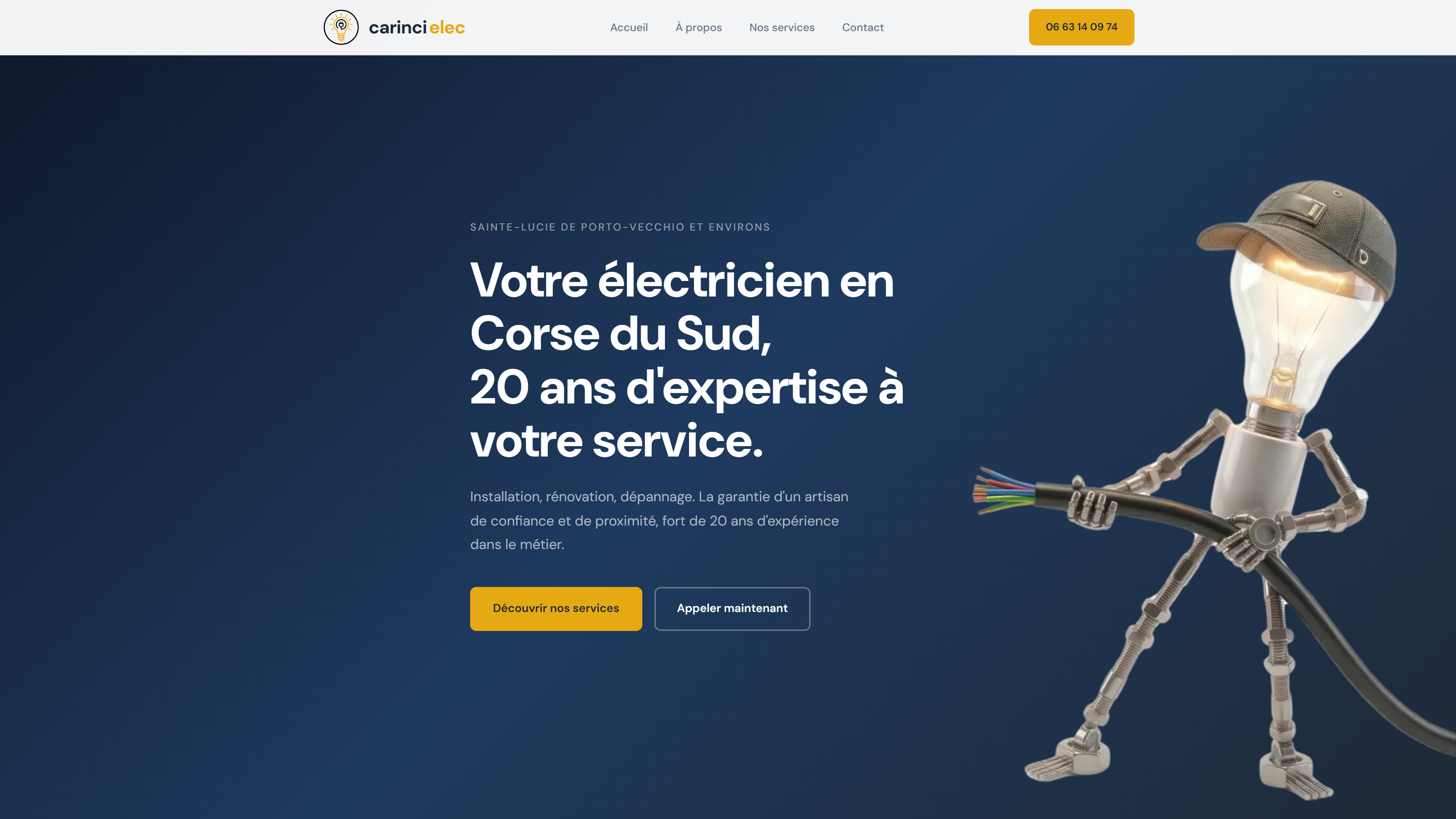 Aperçu du site Carincielec